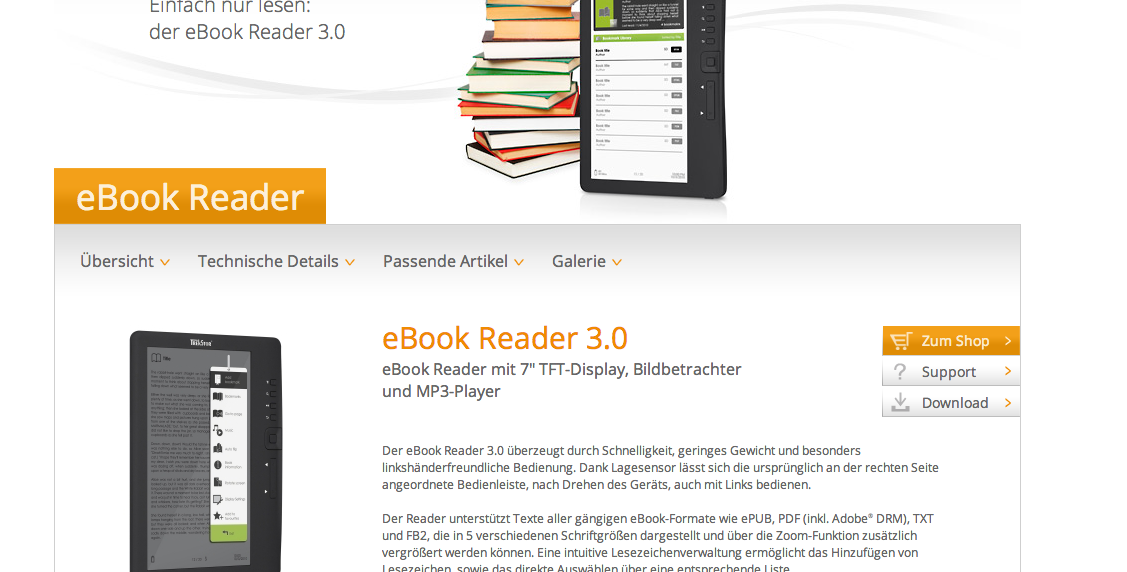 Produktvorstellung: TrekStor eBook Reader 3.0