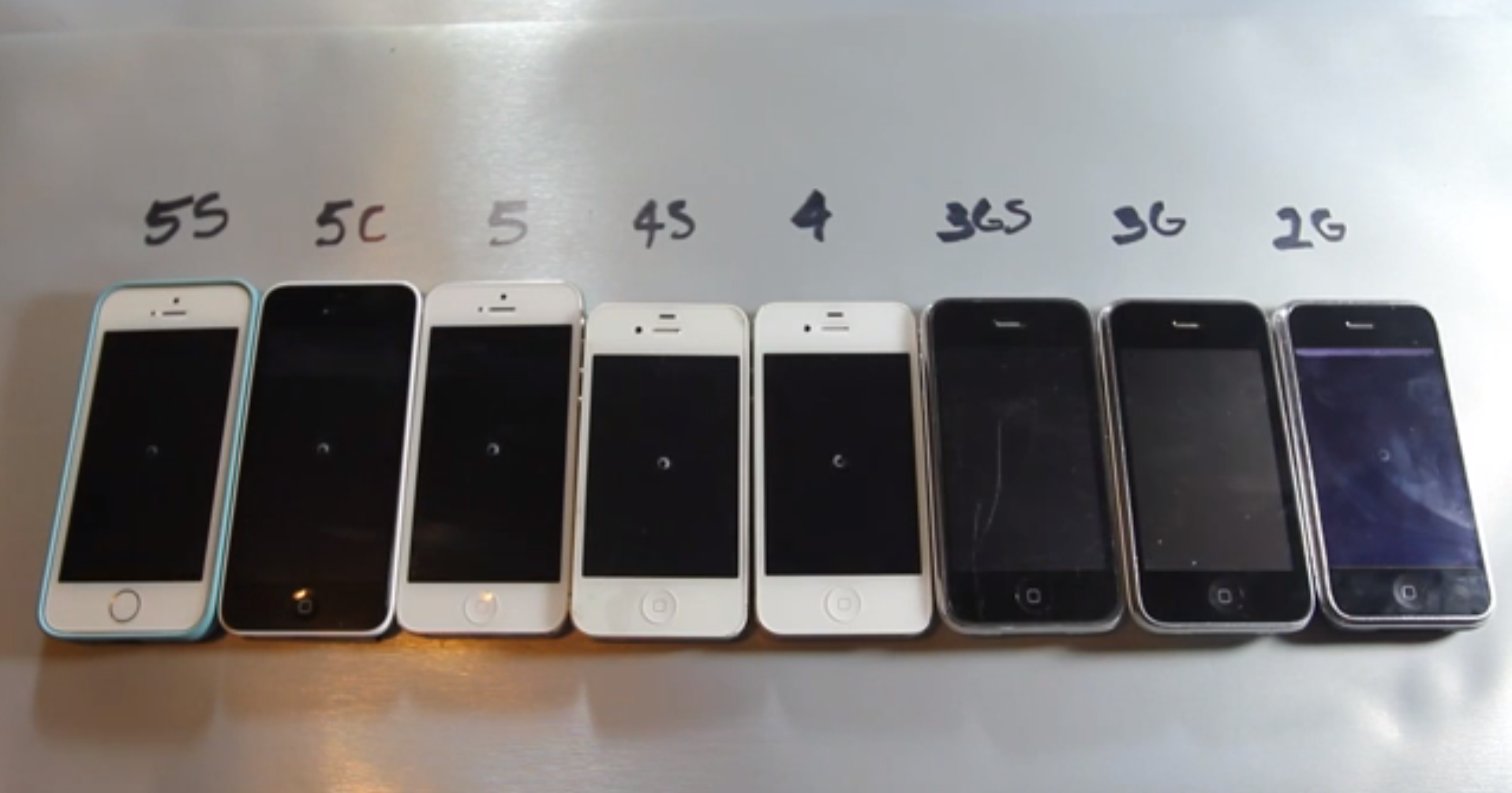 Geschwindigkeitsvergleich der iPhones mit Video