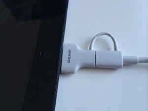 Das Ozaki Combo Cable am iPad mini